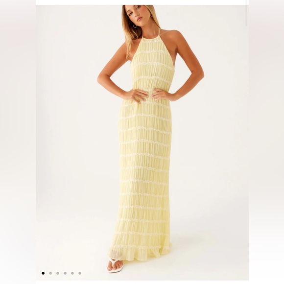 Peppermayo Light Yellow Halter Maxi Dress 💛 - Picture 1 of 3